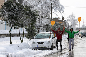 بارش برف در رشت